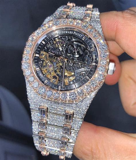 replica iced out audemars piguet|ap skeleton iced out baguette.